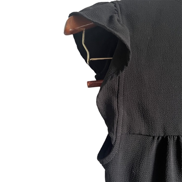 Monteau | Black Tie Neck Blouse | Size S - Picture 3 of 3